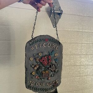Welcome to Our Home Hanging Sign